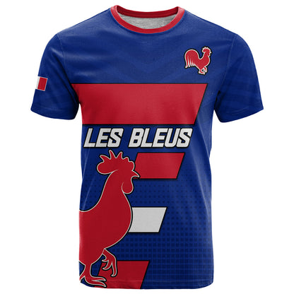 Custom France Rugby 7s Come On Les Bleus T-Shirt Graphic Tee