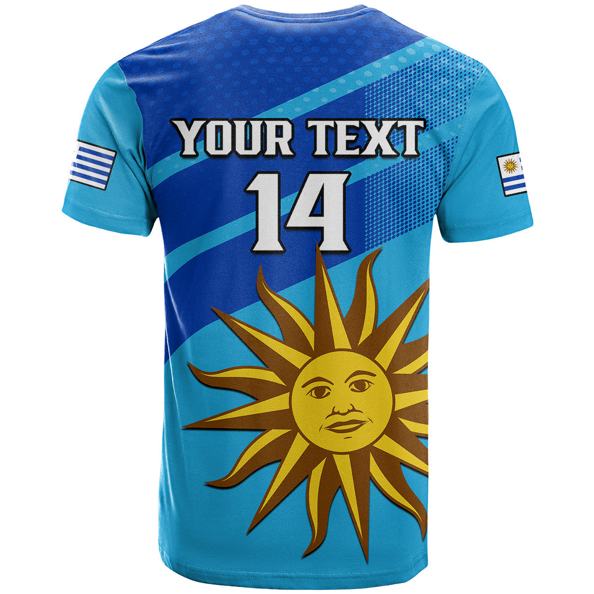 Custom Uruguay Rugby 7s Sporty Style T-Shirt Graphic Tee