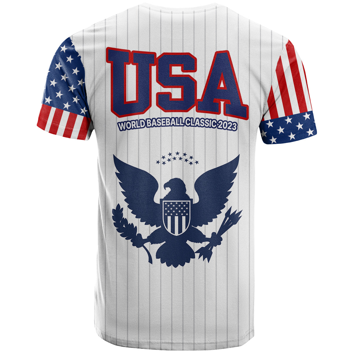 United States Baseball Classic Uniform USA Flag T-Shirt Graphic Tee