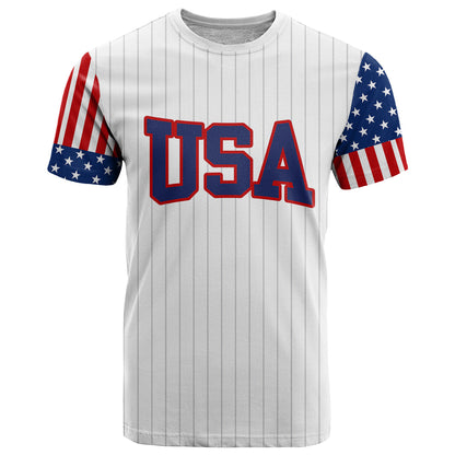 United States Baseball Classic Uniform USA Flag T-Shirt Graphic Tee