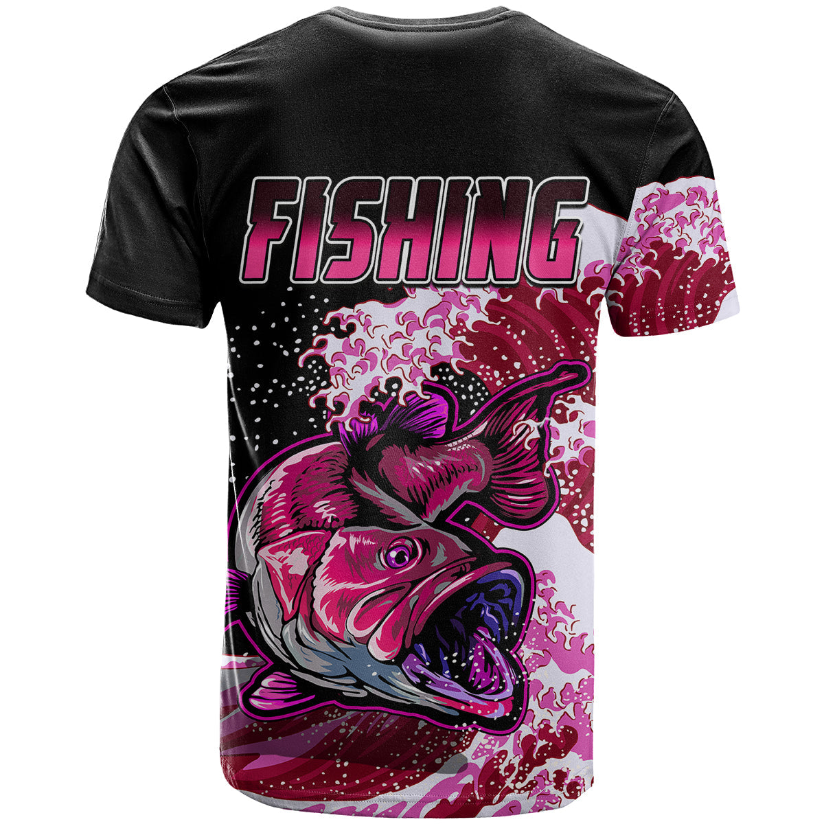 Largemouth Bass Fishing Red T-Shirt Graphic Tee