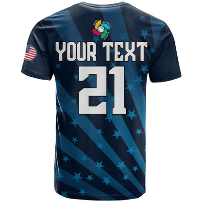 Custom United States Baseball Classic T-Shirt Graphic Tee