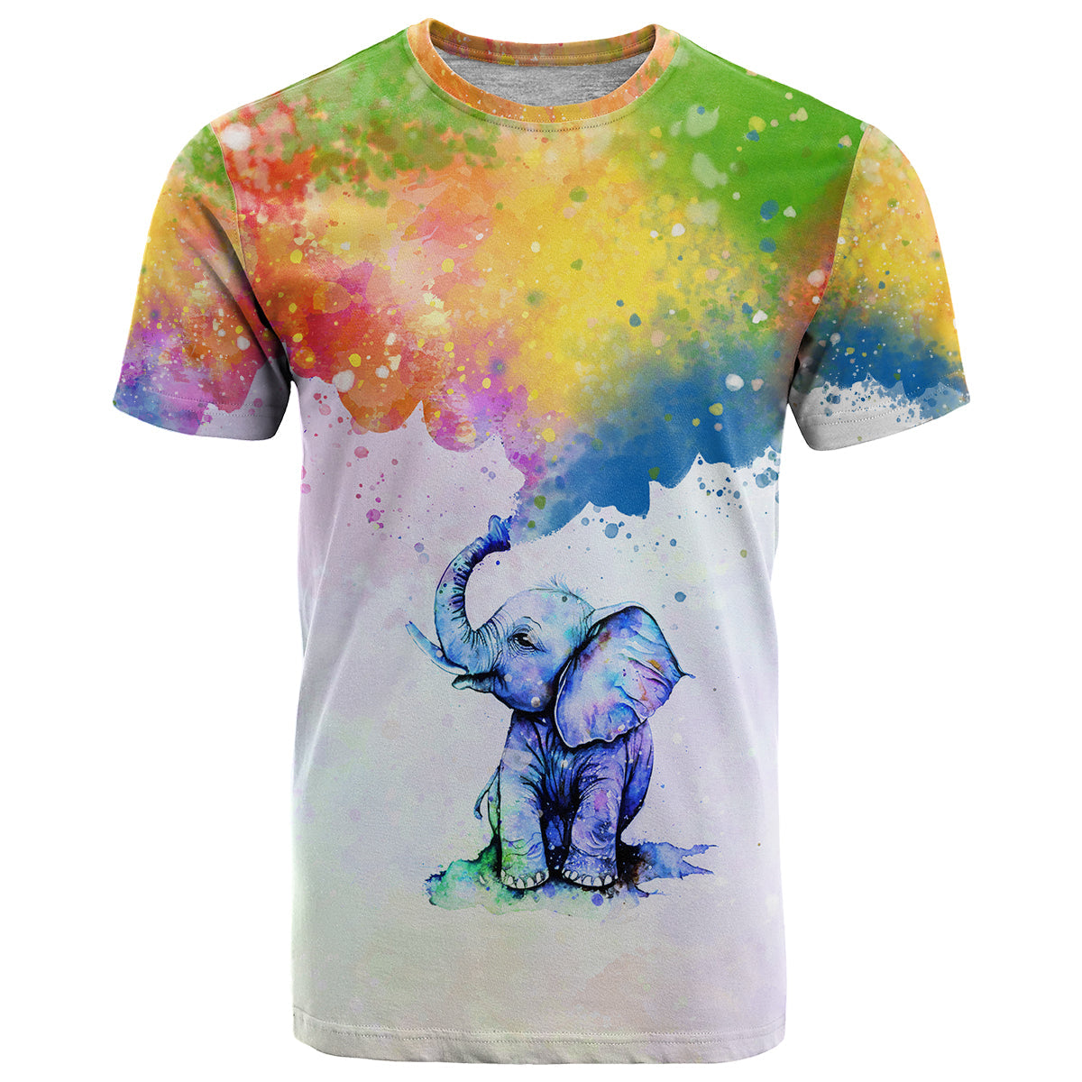 Autism Elephant Watercolor Style It's Okay To Be Different T-Shirt Graphic Tee