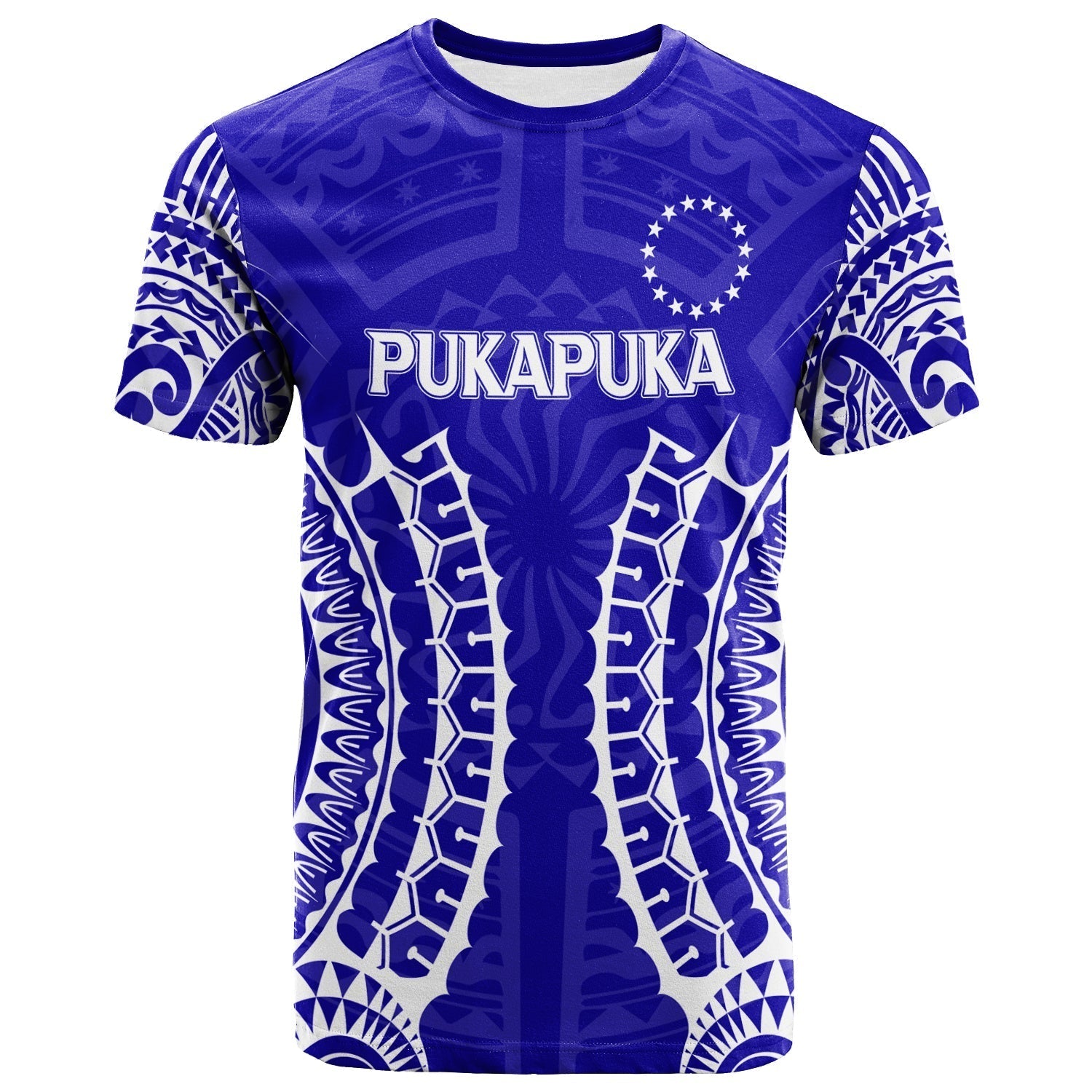 Custom Cook Islands T-Shirt Pukapuka Tribal Pattern Graphic Tee