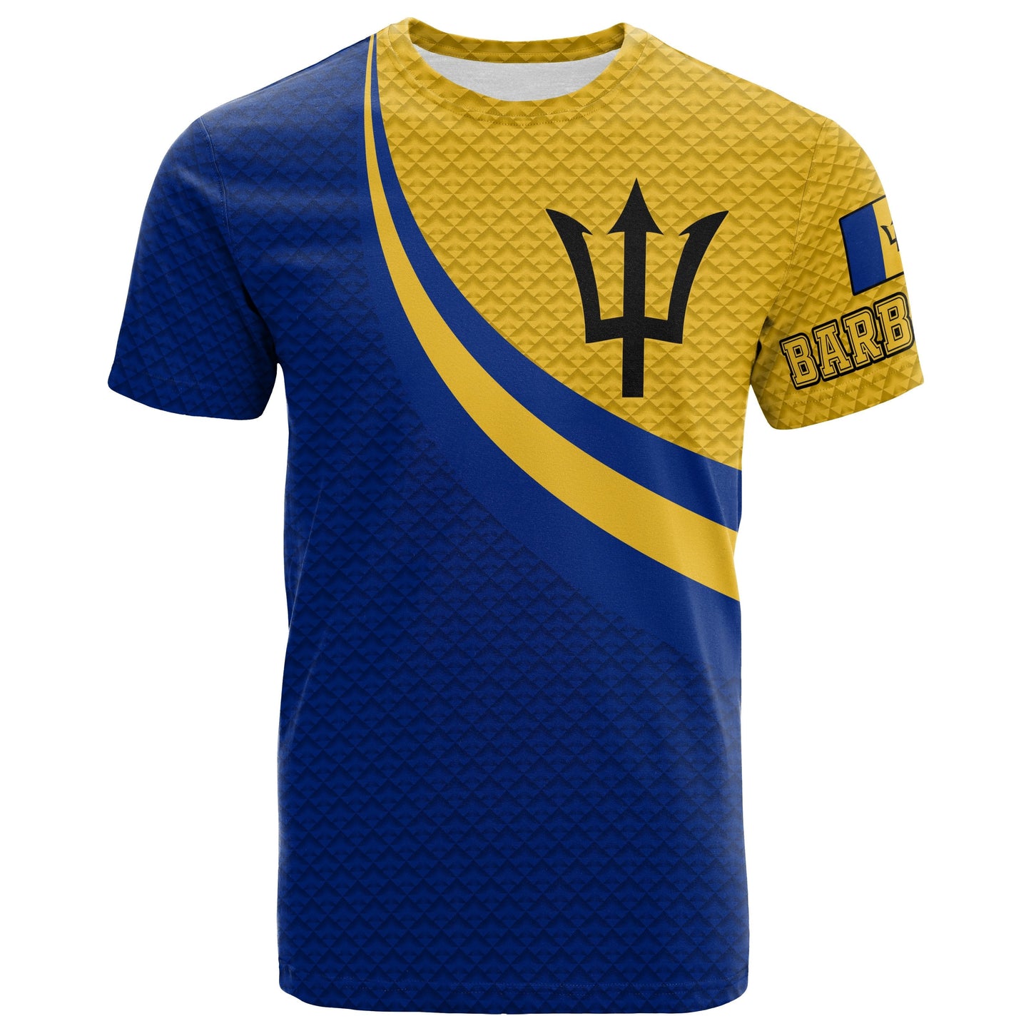 Barbados T-Shirts Barbados Coat Of Arms And Flag Color Graphic Tee