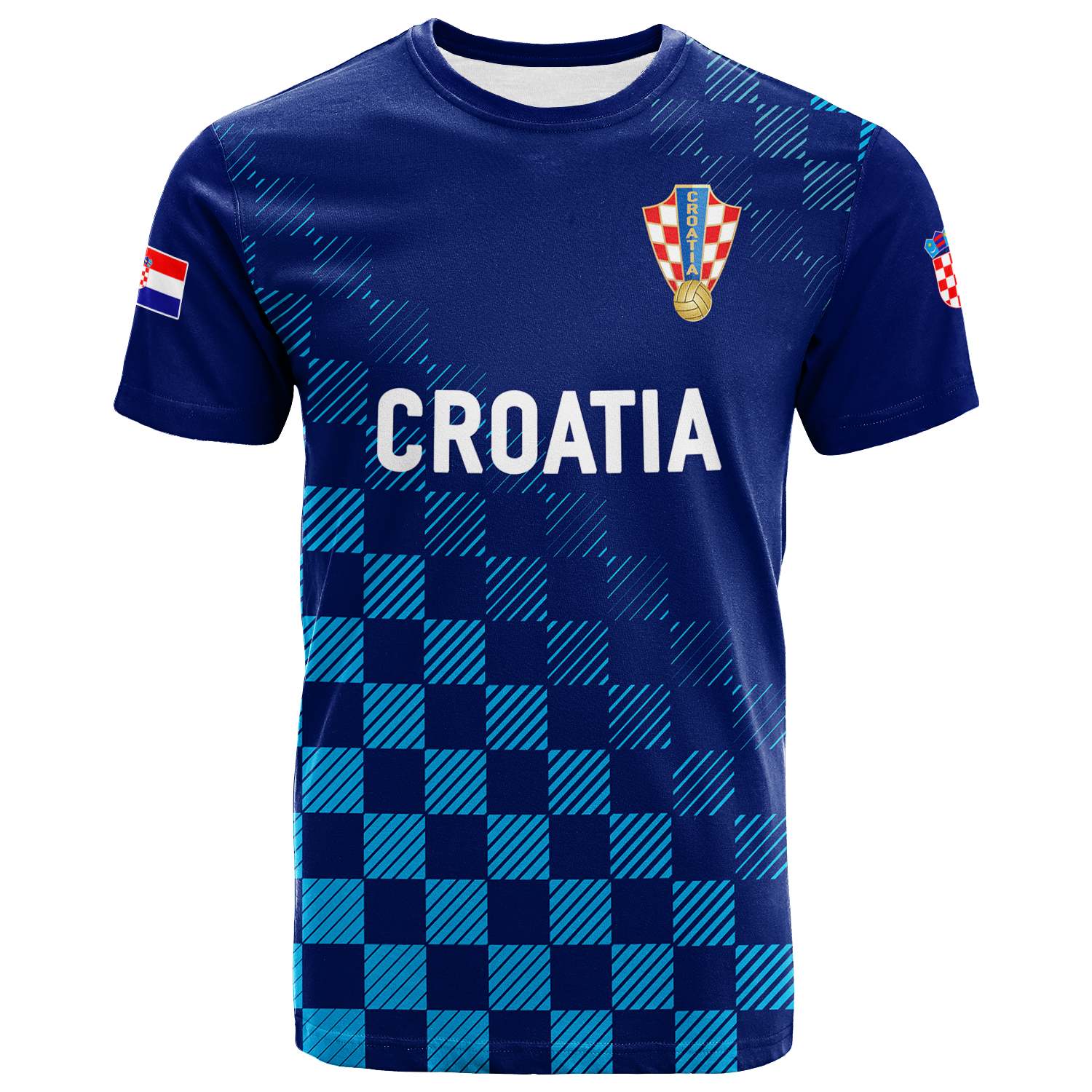 Croatia Football 2022 Champions Pride T-Shirt Blue Graphic Tee