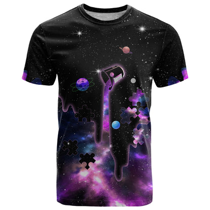 Autism Awareness Month Neurodiversity Galaxy Style T-Shirt Graphic Tee