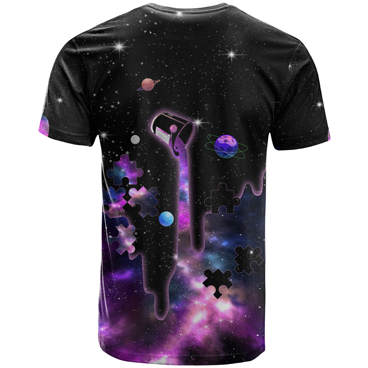 Autism Awareness Month Neurodiversity Galaxy Style T-Shirt Graphic Tee