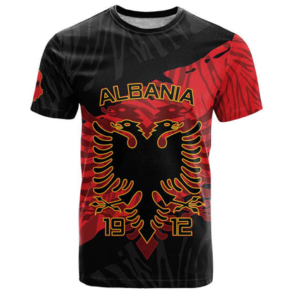 Albania Independence Day T-Shirt Albanian Eagle - Grunge Style Graphic Tee