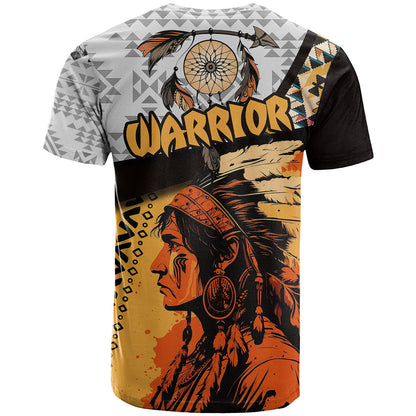Native American Warrior Arrow Dreamcatcher African Pattern T-Shirt Graphic Tee