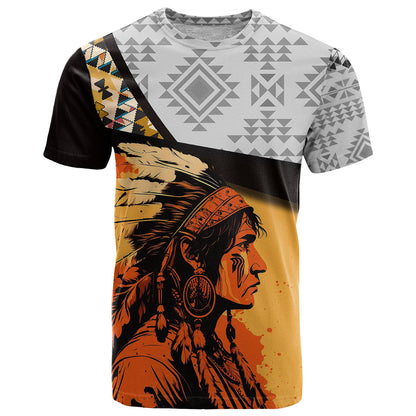 Native American Warrior Arrow Dreamcatcher African Pattern T-Shirt Graphic Tee