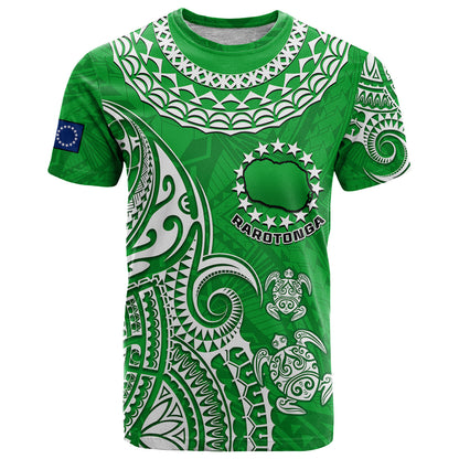 Custom Rarotonga Cook Islands Polynesian Turtle Art T-Shirt Graphic Tee