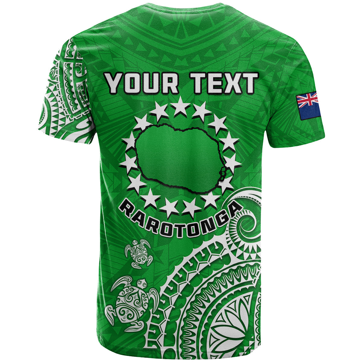 Custom Rarotonga Cook Islands Polynesian Turtle Art T-Shirt Graphic Tee
