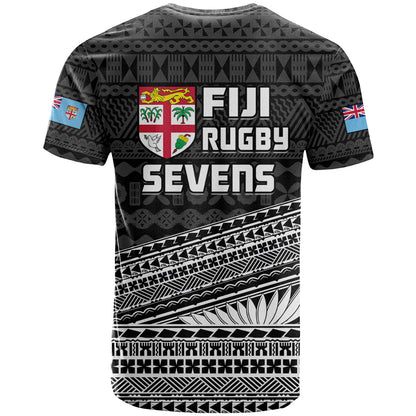 Fiji Sevens Rugby Fijian 7s Black Tapa Polynesian Art T-Shirt Graphic Tee