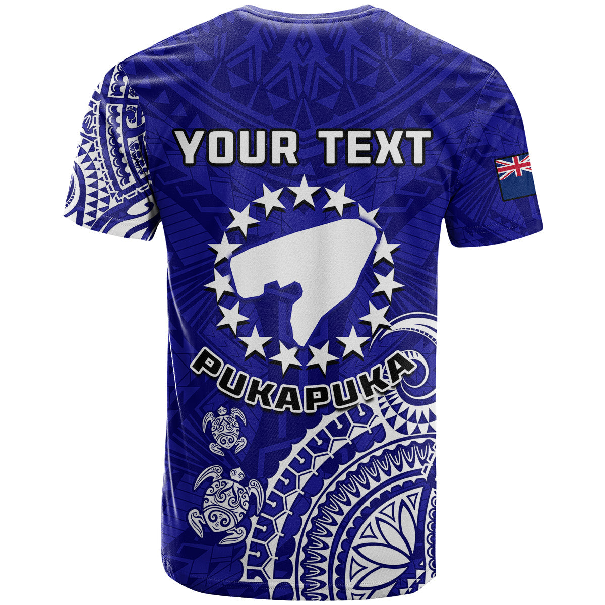 Custom Pukapuka Cook Islands Polynesian Turtle Art T-Shirt Graphic Tee