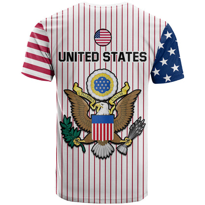 United States Baseball USA Coat Of Arms T-Shirt Graphic Tee