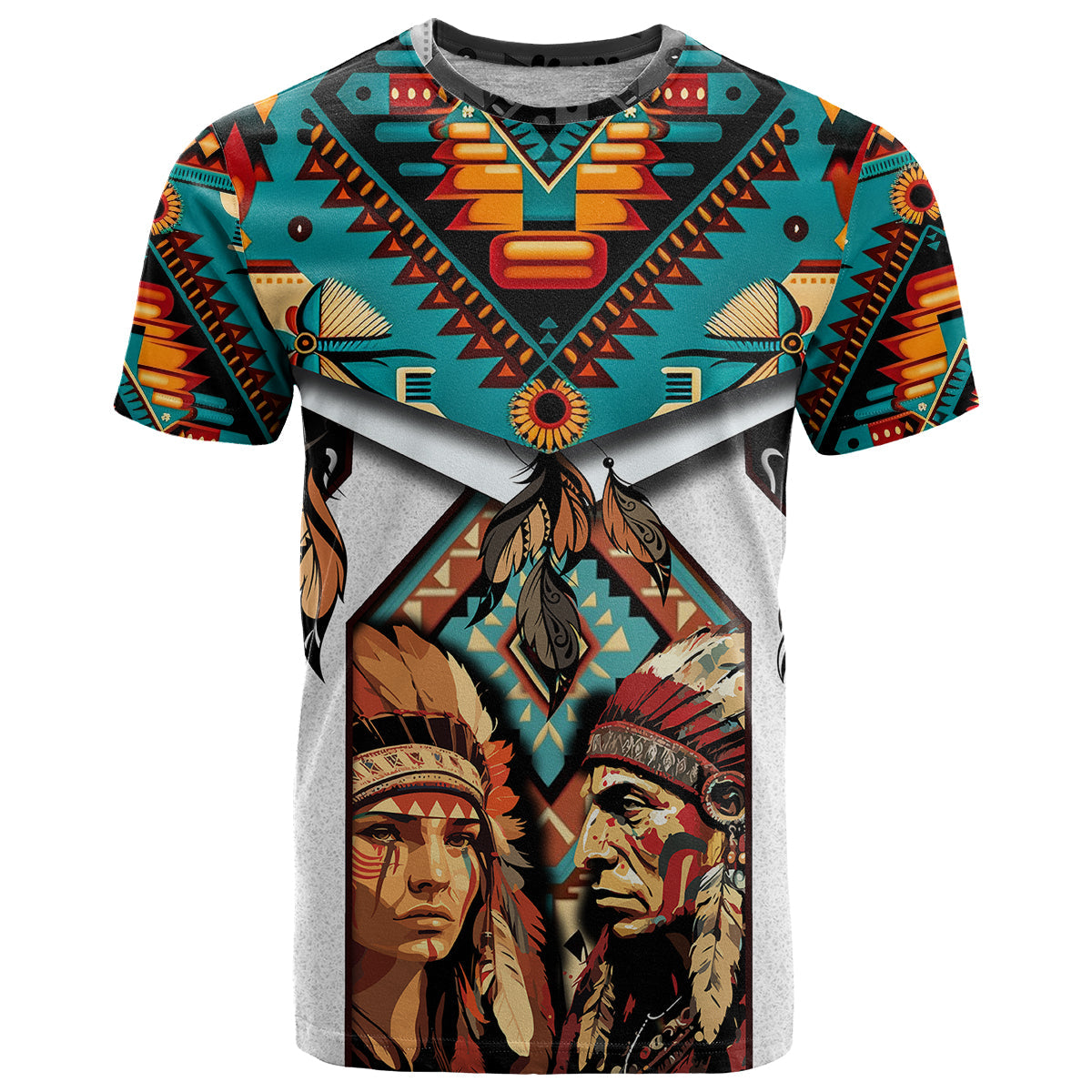 Native American Indian Indigenous Mix African Art T-Shirt Graphic Tee