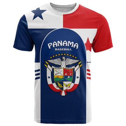 Custom Panama Baseball Flag Sporty Version T-Shirt Graphic Tee