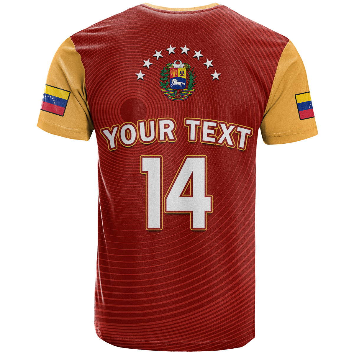 Custom Venezuela Baseball Mix Coat Of Arms T-Shirt Graphic Tee