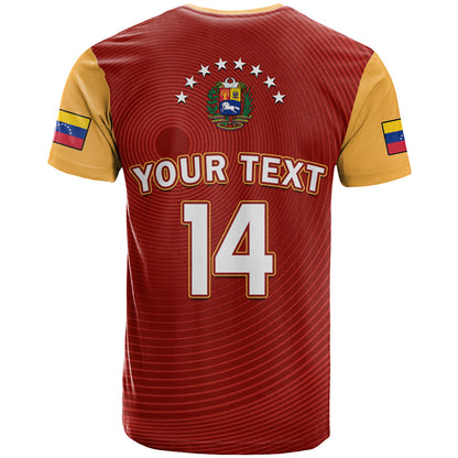 Custom Venezuela Baseball Mix Coat Of Arms T-Shirt Graphic Tee