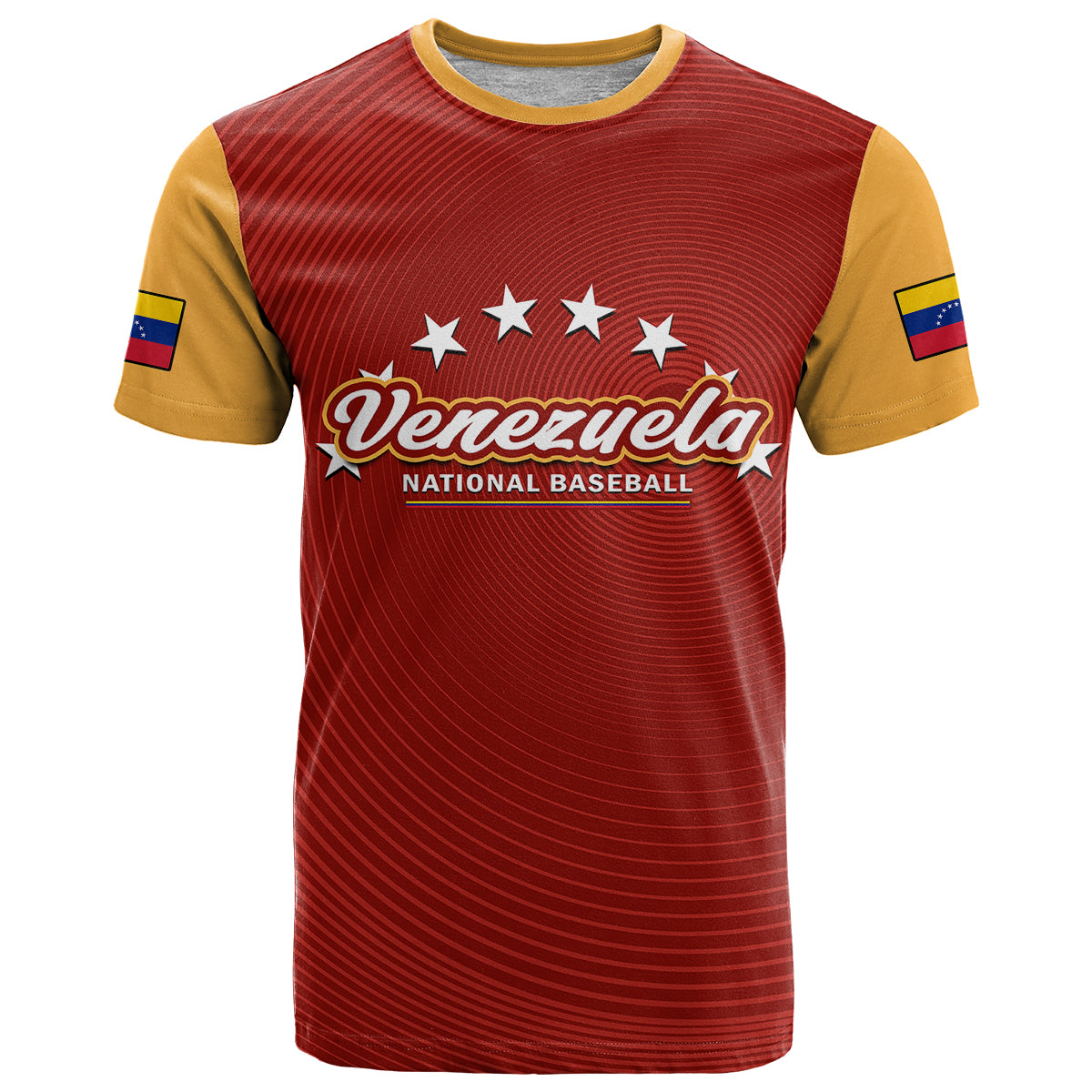 Venezuela Baseball Mix Coat Of Arms T-Shirt Graphic Tee