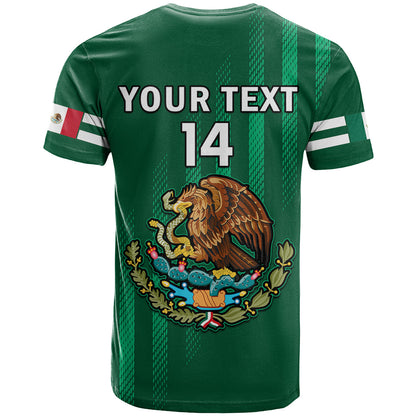 Custom Mexico Baseball Mix Coat Of Arms T-Shirt Graphic Tee