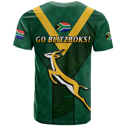 South Africa Rugby Go Blitzboks Sevens T-Shirt Graphic Tee