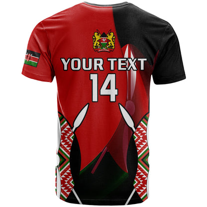 Custom Kenya Rugby Sevens Sporty Version T-Shirt Graphic Tee