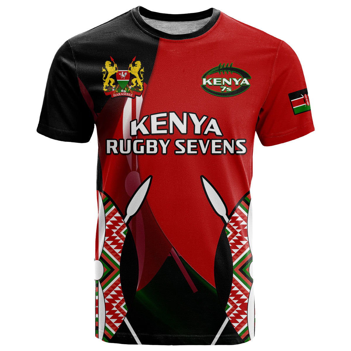 Kenya Rugby Sevens Sporty Version T-Shirt Graphic Tee