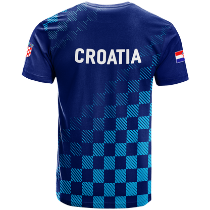 Croatia Football 2022 Champions Pride T-Shirt Blue Graphic Tee