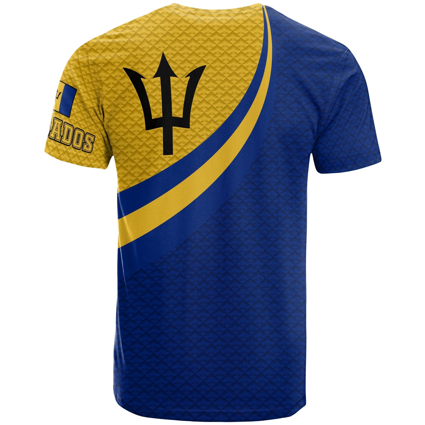 Barbados T-Shirts Barbados Coat Of Arms And Flag Color Graphic Tee