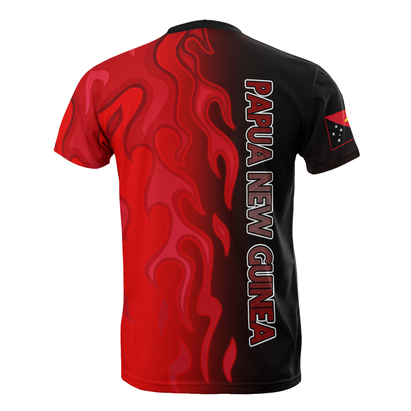 Papua New Guinea T-Shirt PNG Flag Flame Graphic Tee