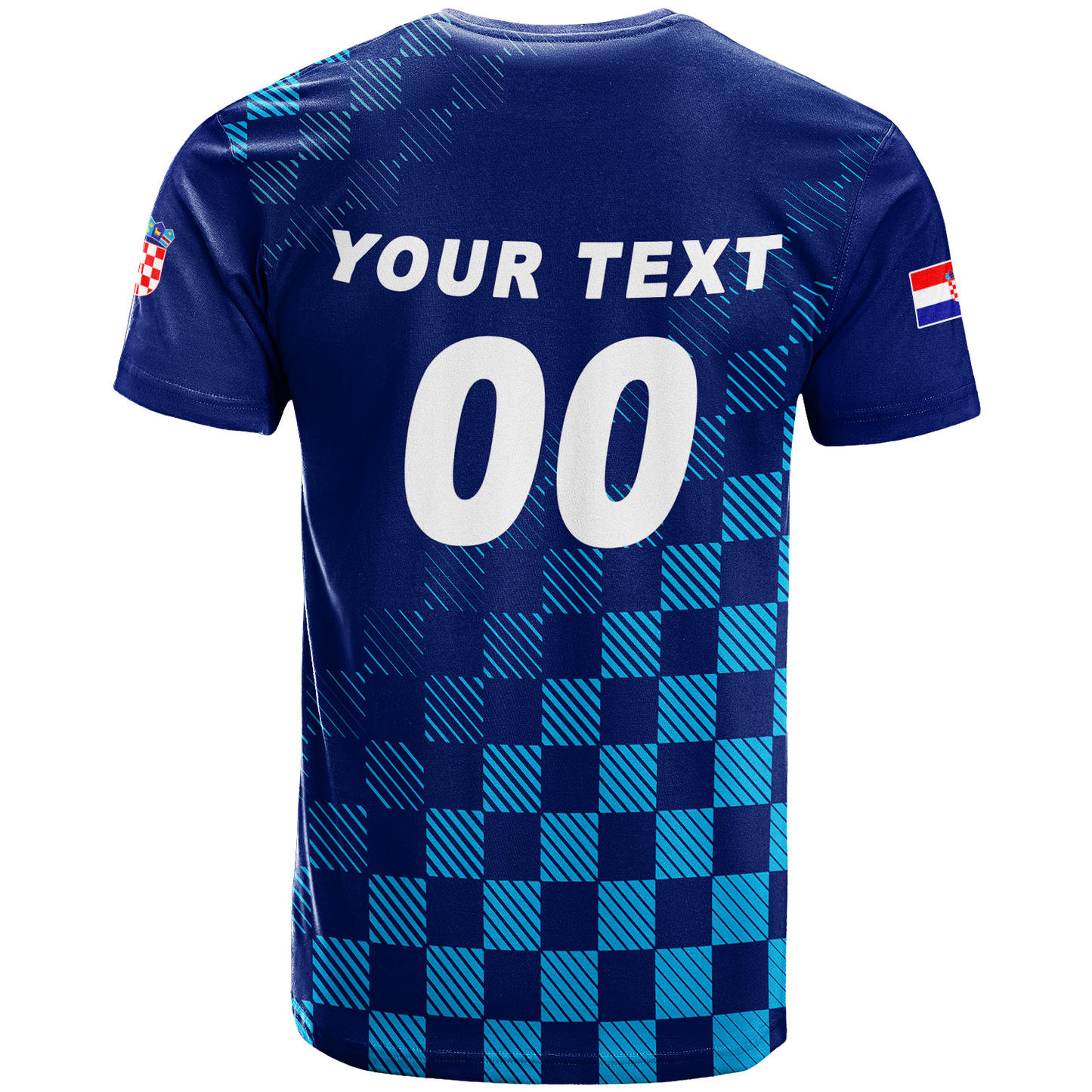 Custom Croatia Football 2022 Champions Pride T-Shirt Blue Graphic Tee