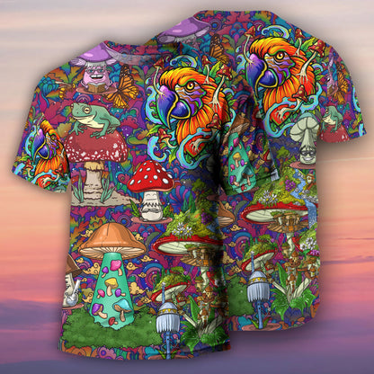 Hippie Mushroom Peace Lover T-Shirt Graphic Tee