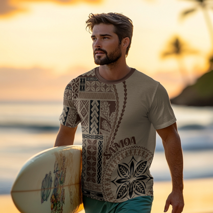 Samoa Siapo Motif T-Shirt Classic Style Graphic Tee