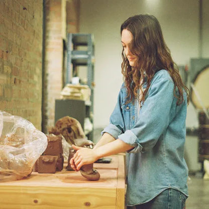 Handmade Stoneware Squiggle Jar by EMRIS