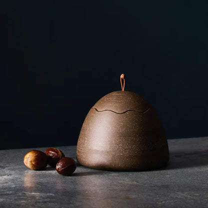 Handmade Stoneware Squiggle Jar by EMRIS