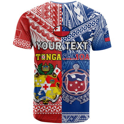 Custom Mate MaA Tonga And Toa Samoa Rugby T-Shirt Polynesian Pattern Graphic Tee