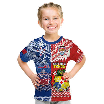 Custom Mate MaA Tonga And Toa Samoa Rugby T-Shirt Polynesian Pattern Graphic Tee