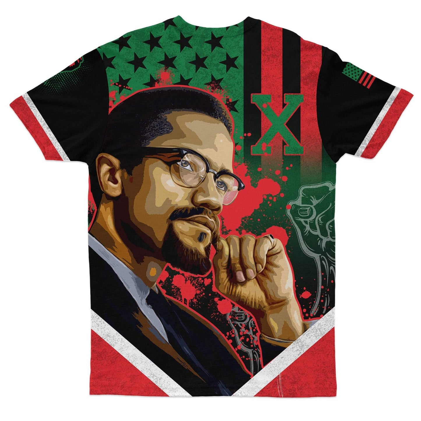 African T-Shirt African American Flag Malcolm X Tee Graphic Tee