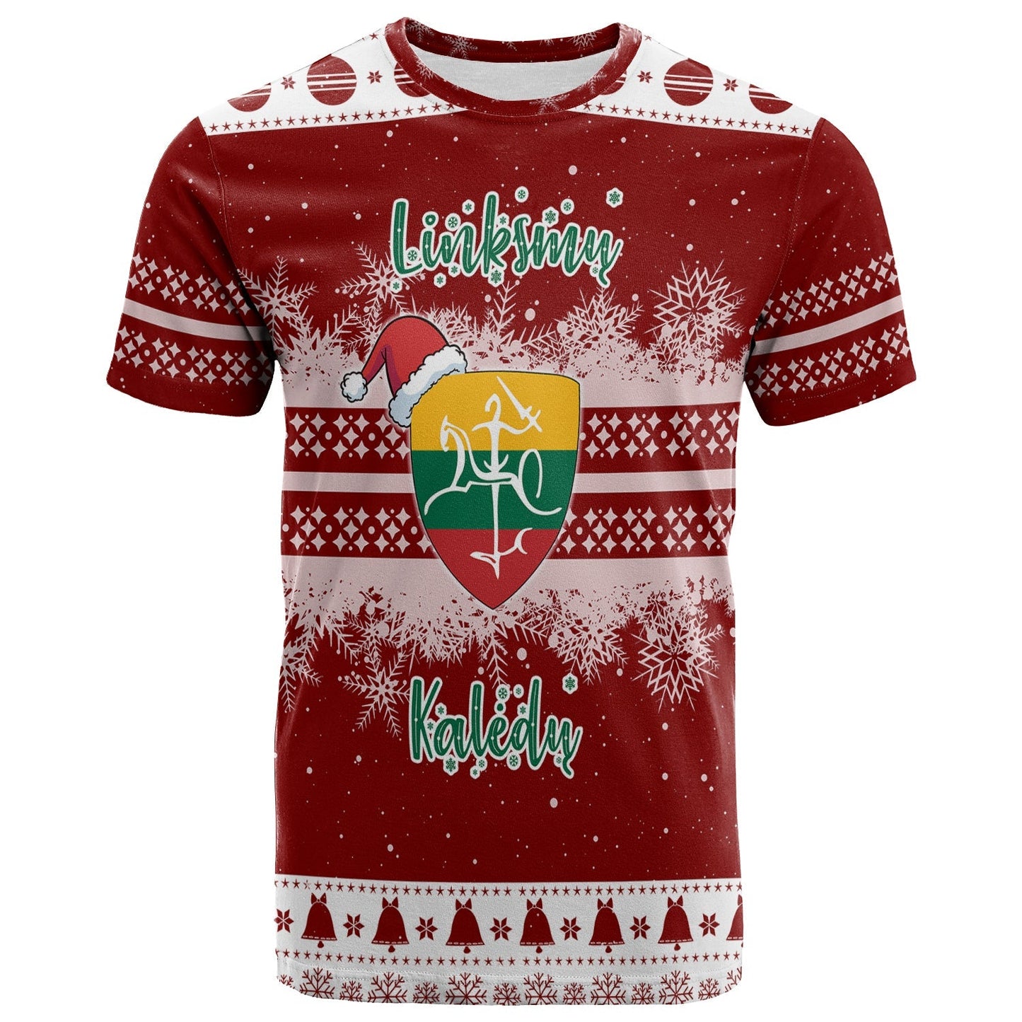 Kios Angel Lithuania Folk Style Christmas T-Shirt Graphic Tee
