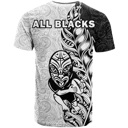New Zealand Maori All Black Rugby T-Shirt Graphic Tee