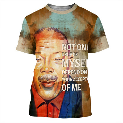 African T-Shirt Quincy Jones Quote Paint Mix African Tee Graphic Tee