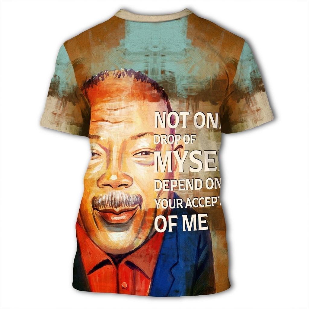 African T-Shirt Quincy Jones Quote Paint Mix African Tee Graphic Tee