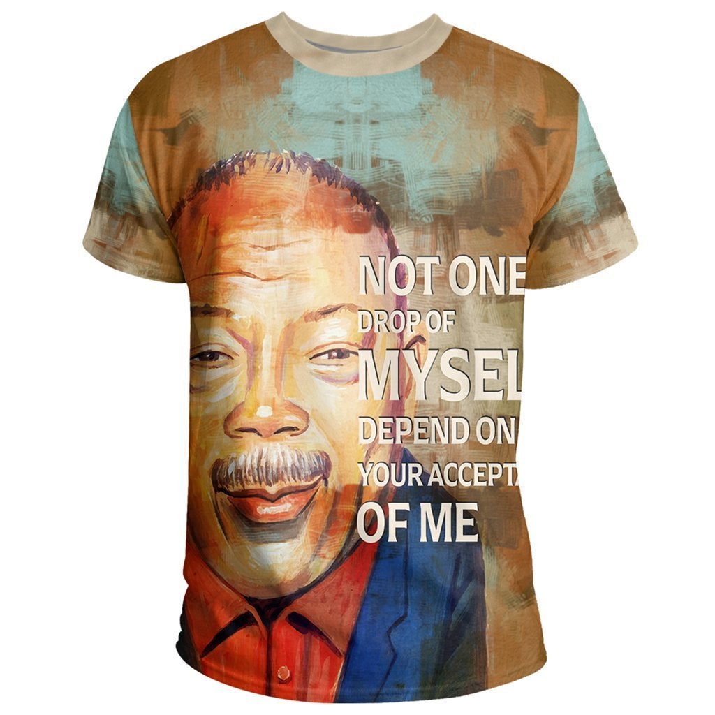 African T-Shirt Quincy Jones Quote Paint Mix African Tee Graphic Tee