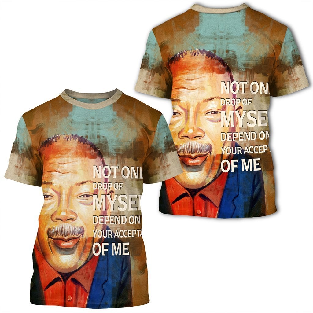 African T-Shirt Quincy Jones Quote Paint Mix African Tee Graphic Tee