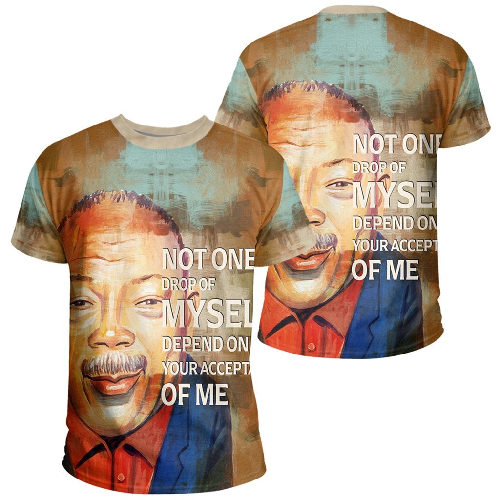 African T-Shirt Quincy Jones Quote Paint Mix African Tee Graphic Tee