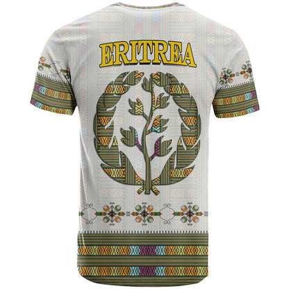 Eritrea T-Shirt Flag Of Eritrean Tibeb Style Graphic Tee