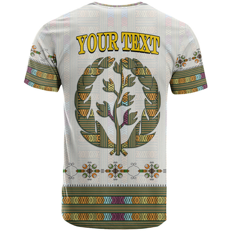 Custom Eritrea T-Shirt Flag Of Eritrean Tibeb Style Graphic Tee