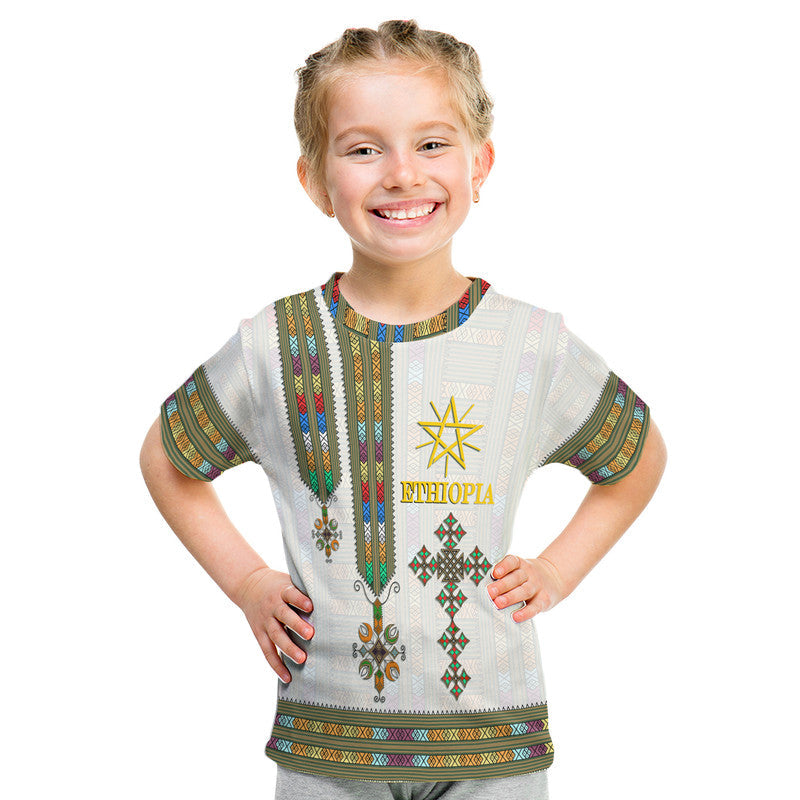 Ethiopia T-Shirt Ethiopian Tibeb Pattern Style Graphic Tee